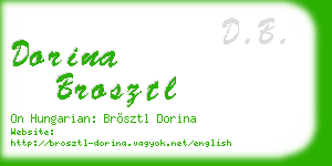 dorina brosztl business card