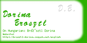 dorina brosztl business card